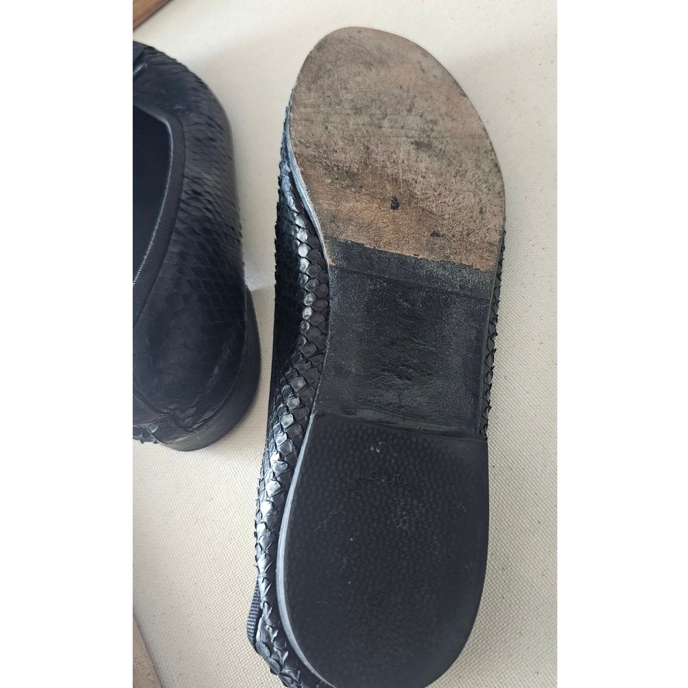 Chanel Black Python Embossed Ballet Flats with Bo… - image 13